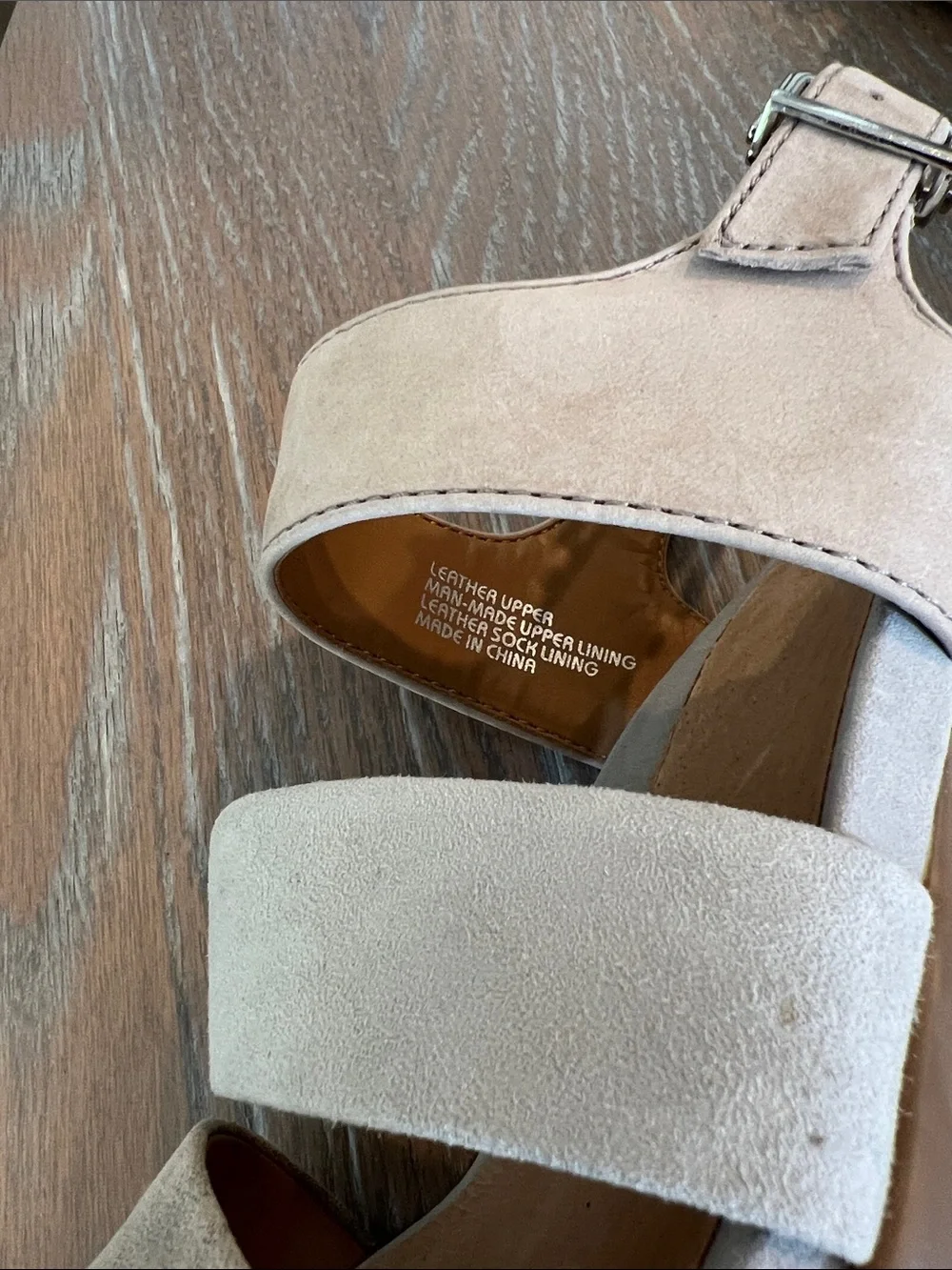 Colorblock Suede Leather Strap Sandals